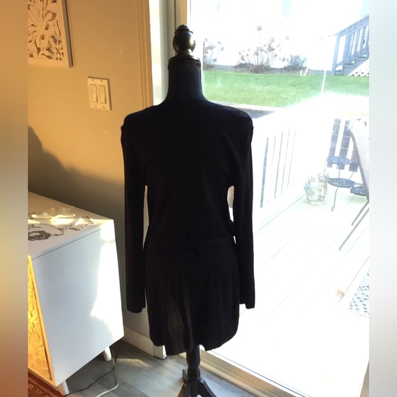 Black Dress Long Sleeve, Zippered In Front by Designer INC - Picture 2 of 9